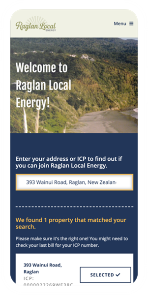Raglan Local Energy mobile screenshot