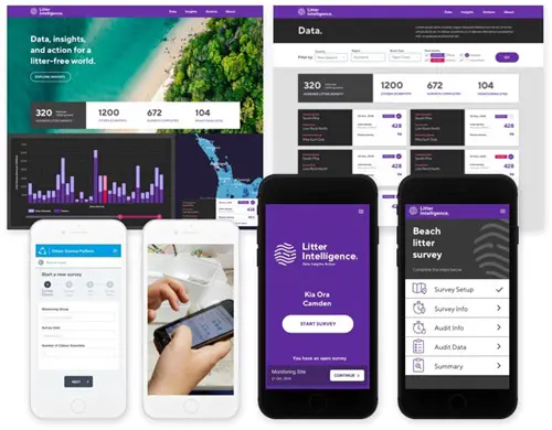 Our custom designed app for Litter Intelligence