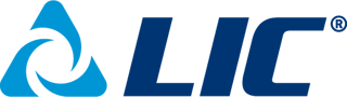 a blue and black logo