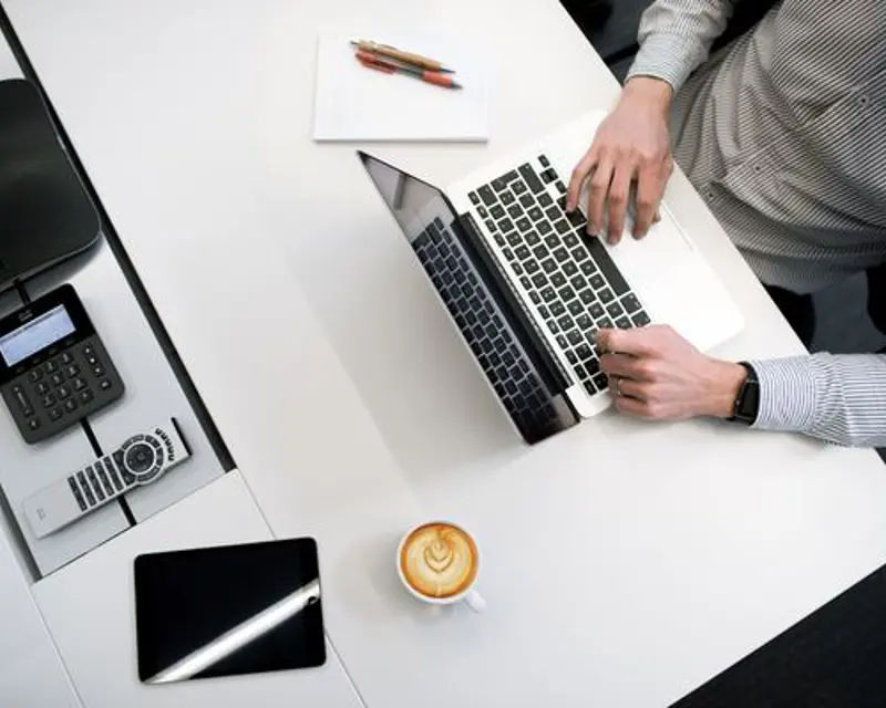a person using a laptop