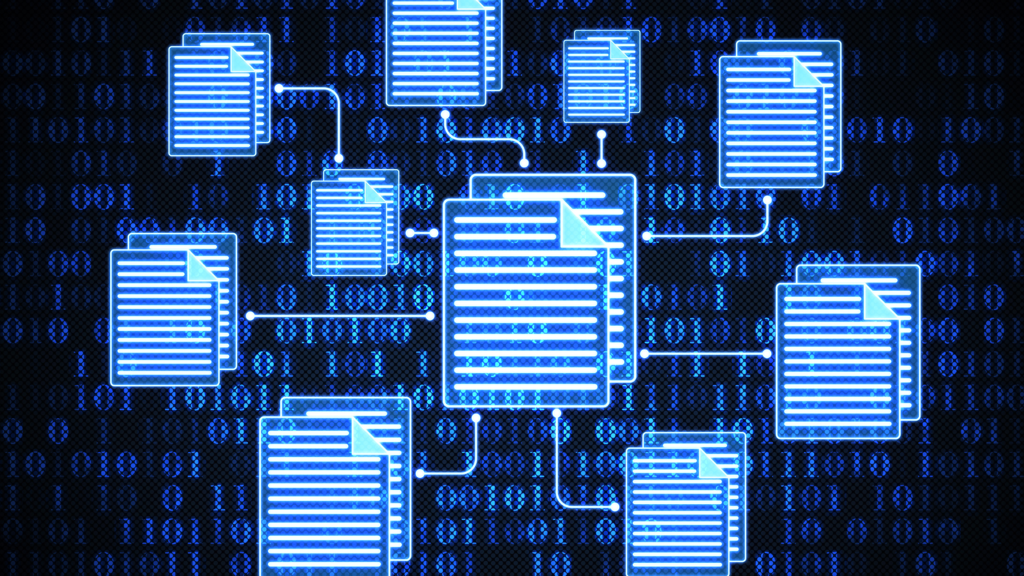 a computer screen with blue lines and white lines