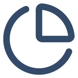 a blue circle with a triangle in the middle