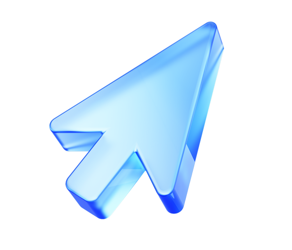 a blue mouse cursor