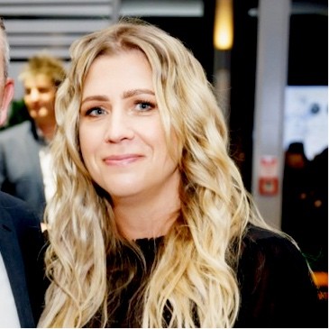 a man and woman smiling