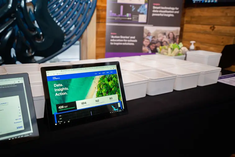 a tablet on a table