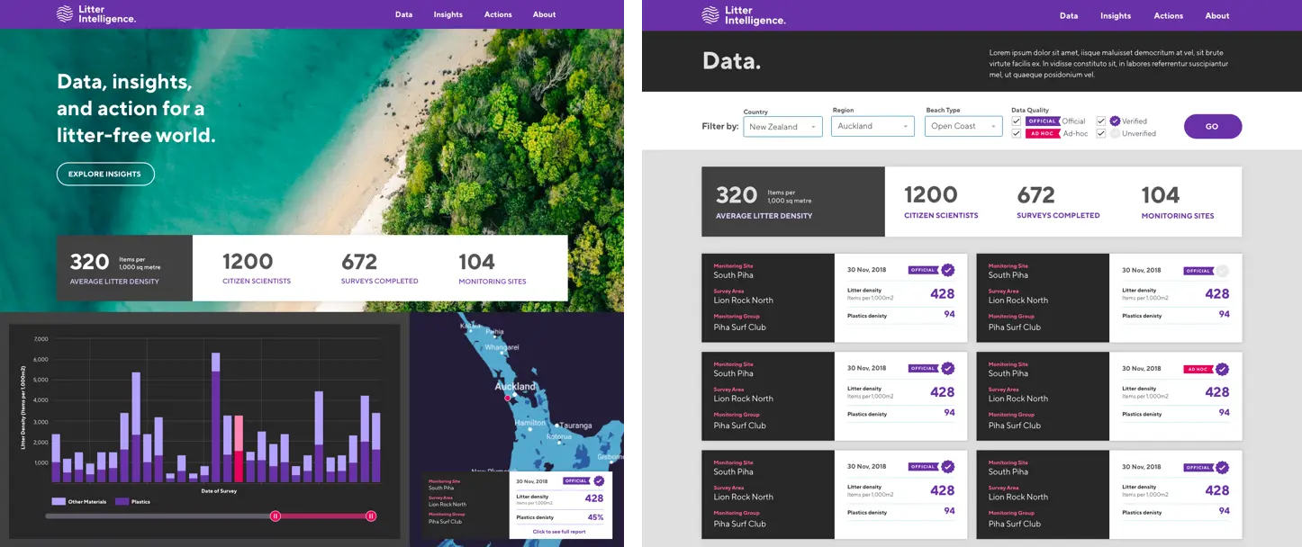 screens screenshot of a website