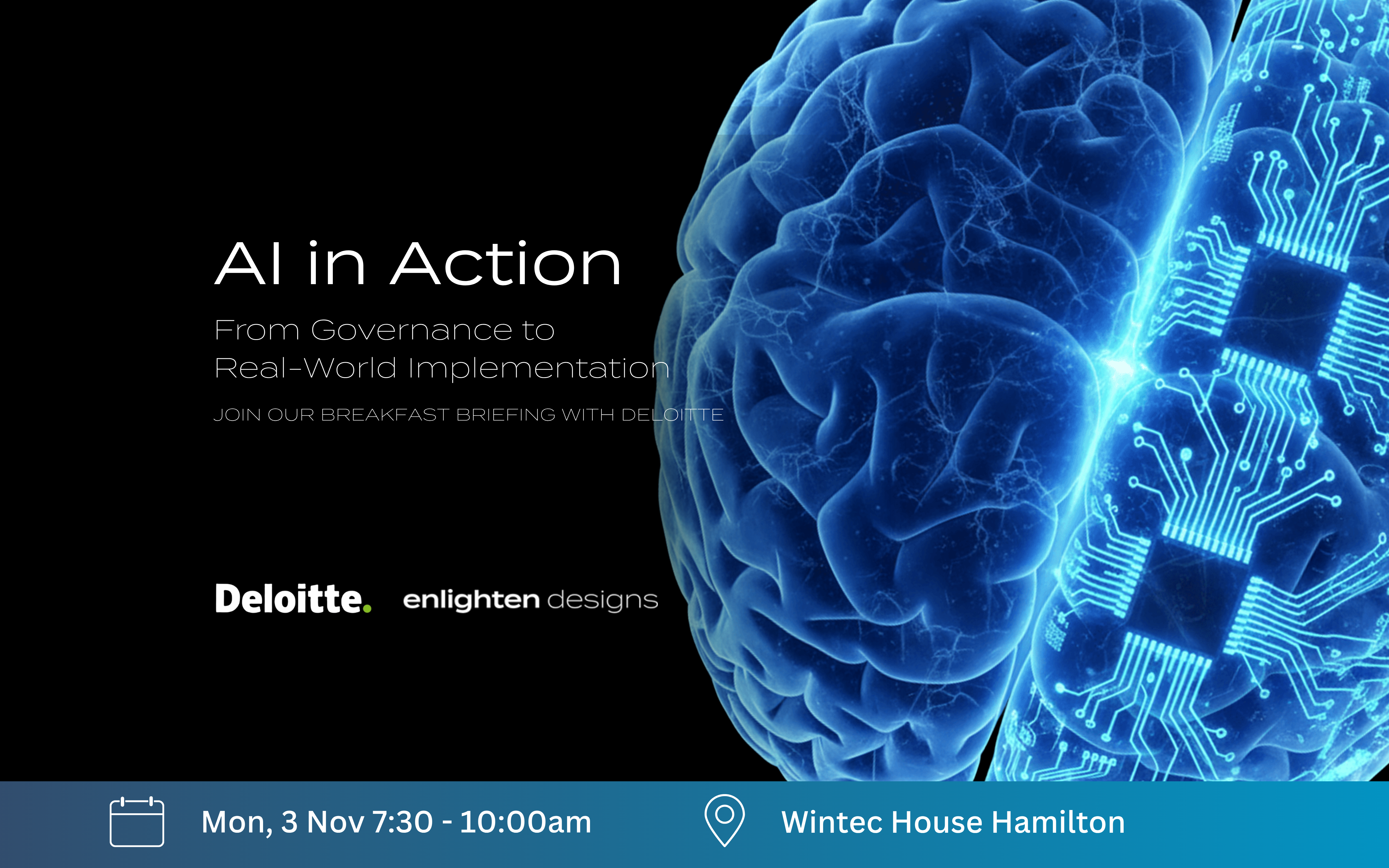 Deloitte and Enlighten Designs AI in Action Poster