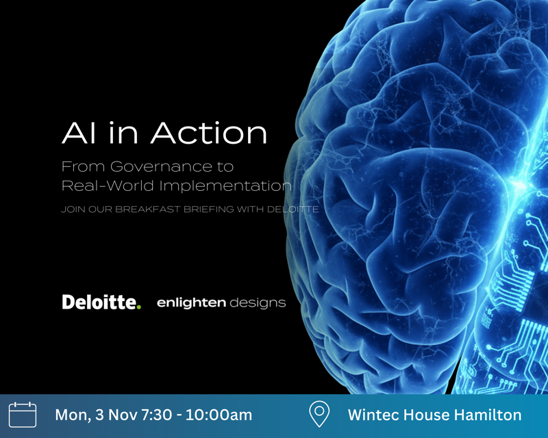 Deloitte and Enlighten Designs AI in Action Poster