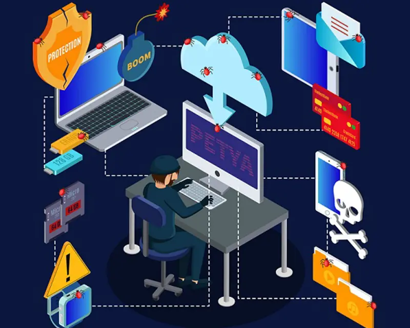 a man sitting at a desk with a computer