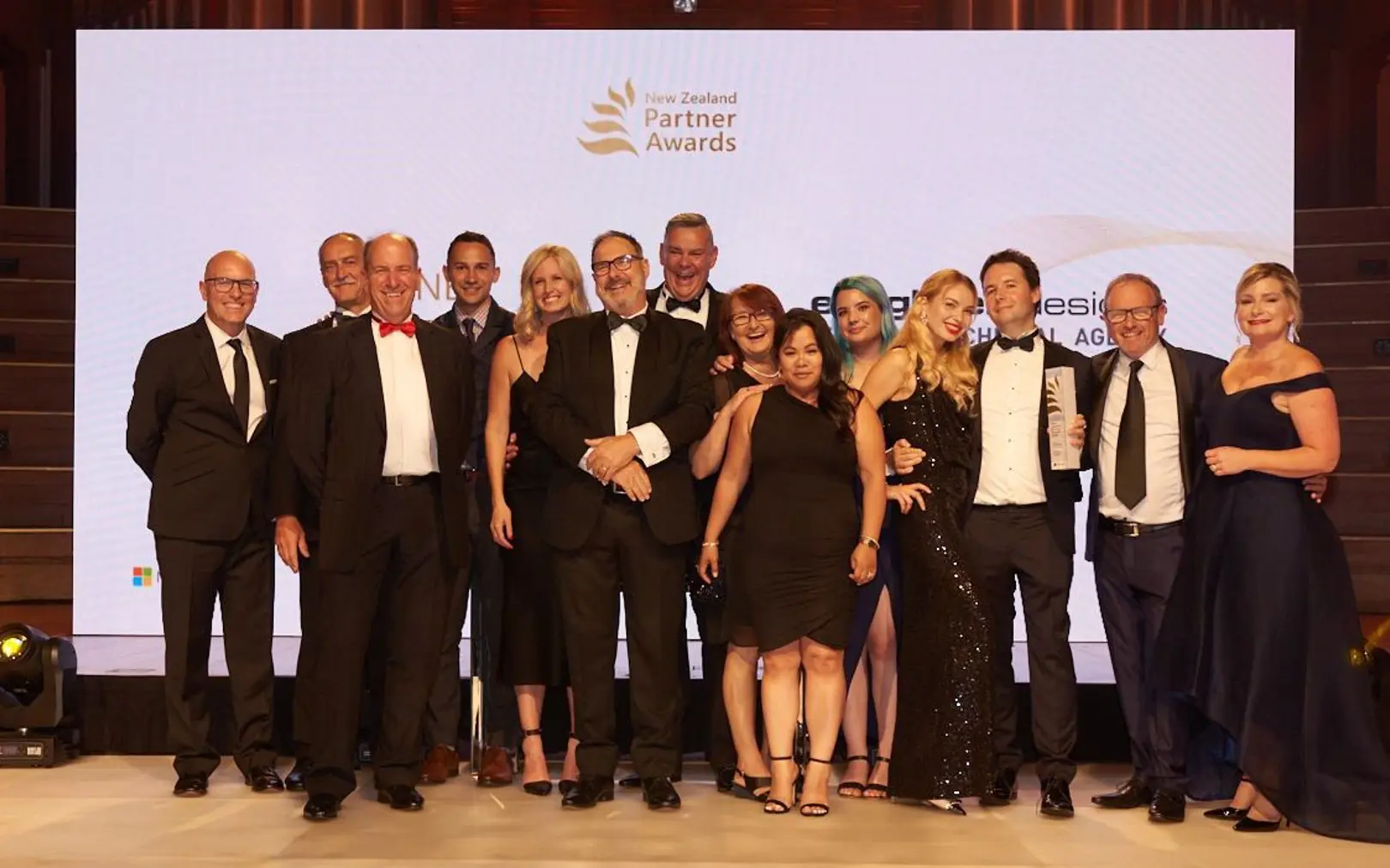 Enlighten Designs team at the Microsoft Partner Awards for 2020
