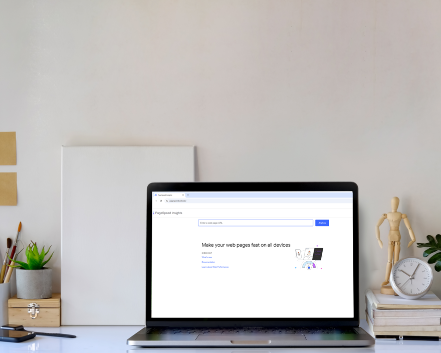 a laptop on a desk
