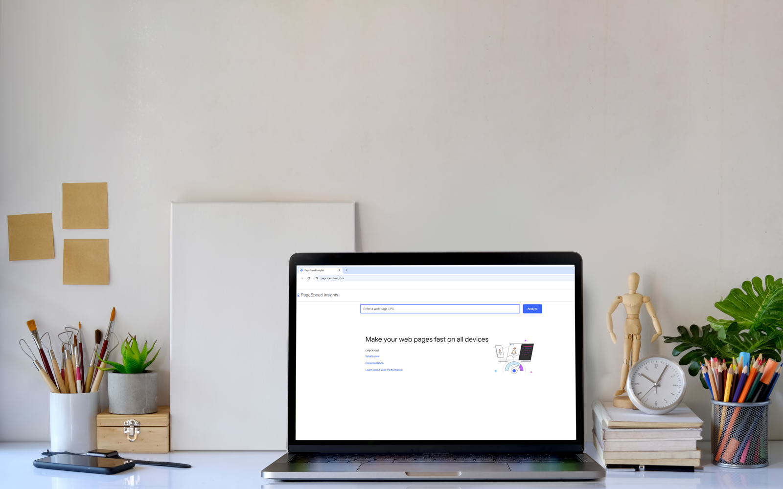 a laptop on a desk