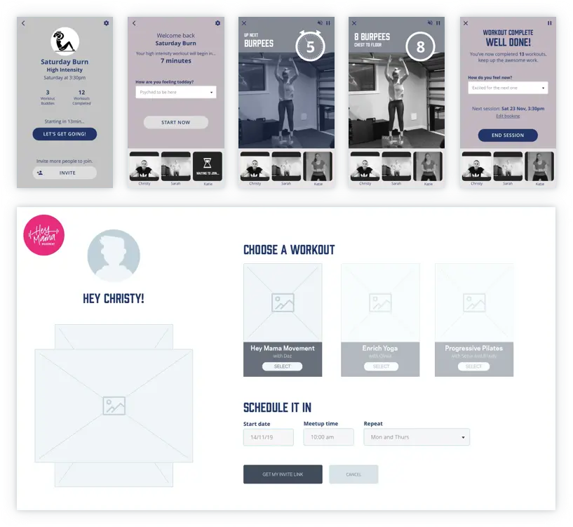 a screenshot of a fitness app